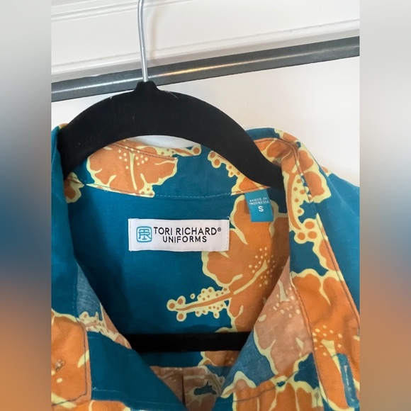 Tori Richard uniform Short Sleeve Blue Shirts for Men Small - Picture 3 of 4